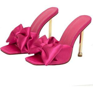 Hot Pink Butterfly Bow Designer Heels size 9